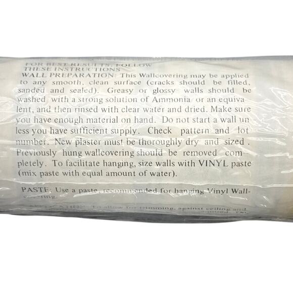 Intex Vintage Cornflower Blue Floral Stripe Fabric Backed Vinyl Wallpaper Roll - Picture 6 of 6